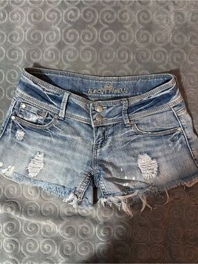 Almost Famous Light Blue Distressed Denim Cutoff Shorts